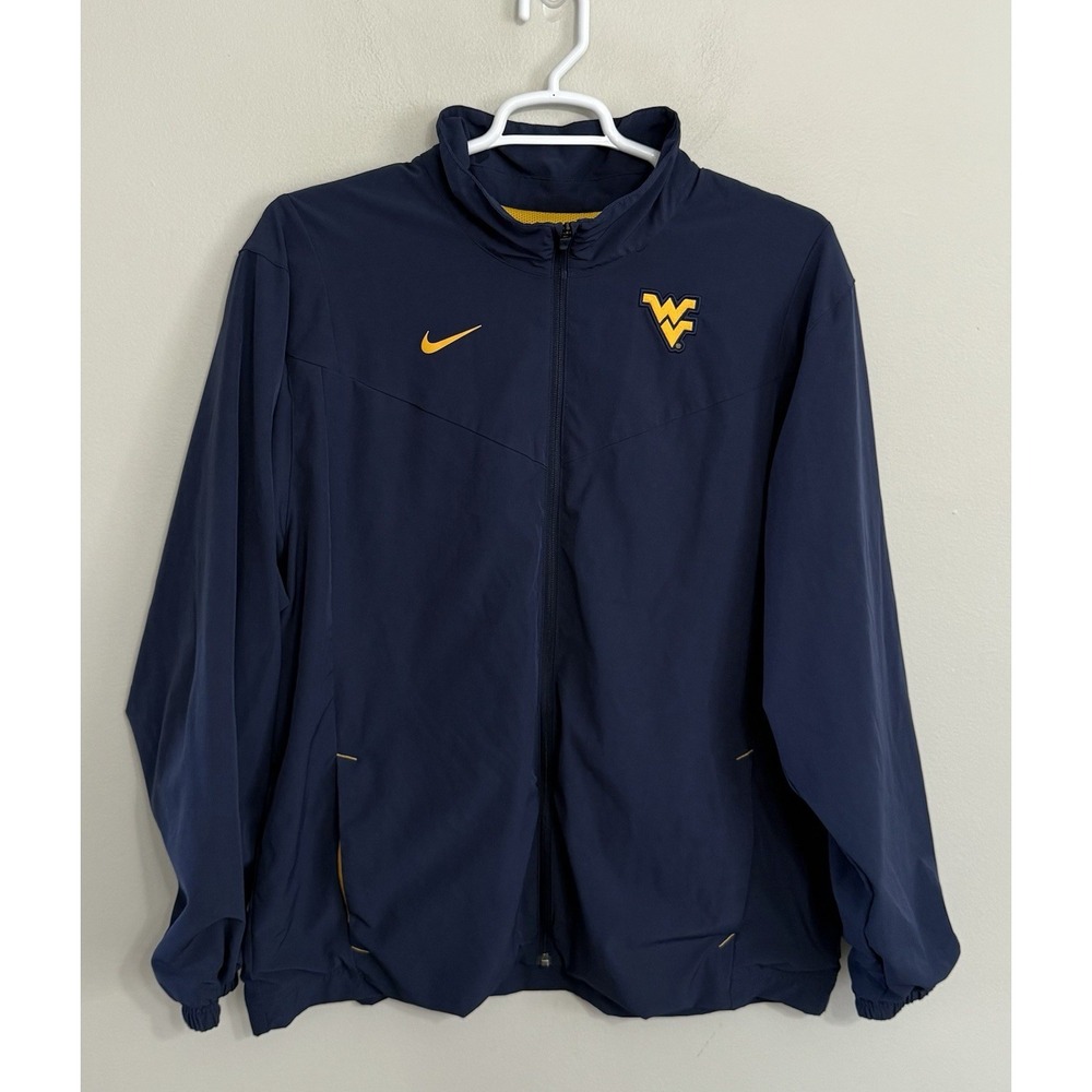 Nike Dri-Fit Men's XL West Virginia On Field Blue Full Zip Liner Jacket - Picture 2 of 8